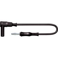 Cordon banane droit / coudé 4mm noir lg 2m