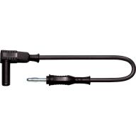 Cordon banane droit / coudé 4mm noir lg 2m