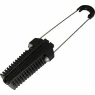 AC68R 140 : Pince d'ancrage pour câble FO rond Ø 6-8mm - Anse inox