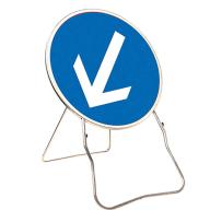 Panneau temp BK21 650 Cl.1 "Flèche orientable" + PL