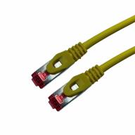 Cordon RJ45 CAT6A SSTP LSZH jaune Snagless avec fiche de test Lg 1, 5m