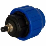 Bouchon d'extrémité à visser avec valve 20 bars bleu - Ø 50 mm