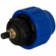 Bouchon d'extrémité à visser avec valve 20 bars bleu - Ø 50 mm