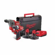 Pack visseuse et perforateur MILWAUKEE sans fil 12 V avec 2x4Ah