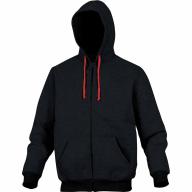 Veste sweat à capuche noir/rouge Evolution - Taille S