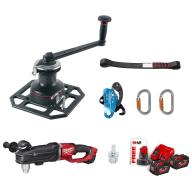 Pack treuil winch et visseuse d'angle pour déplacement de charge