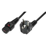 IEC LOCK - Cordon secteur 2P+T FR/C13 - 1m noir