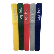 Lien auto-agrippant - 5 couleurs de 20cm (lot de 5) - Accessoire réseau professionnel