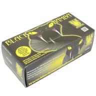 Gants jetables ultra résistants nitrile noir BLACKMAMBA T.L /Qté 100