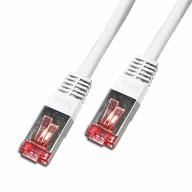 Cordon RJ45 CAT6 SSTP AWG26 LSZH blanc Lg 0,50m