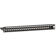 LEVITON - MMCPNLX24SIJ2MIL - Panneau brassage 24P 1U noir