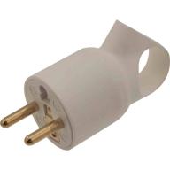 Fiche plastique 2P+T 16A à vis blanc -LEGRAND