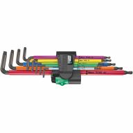 Jeu de 9 clés Torx tête sphérique WERA T8 à T40