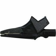 Pince crocodile isolée grande taille noire - Sachet de 10