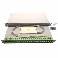 Tiroir 19" coulissant 1U 24FO SC/APC G.652D Couleurs - Assemblé