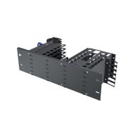 Châssis Lisa ouverture gauche 7U 19" 15 slots splicing/MTP noir H+S