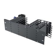 Châssis Lisa ouverture gauche 7U 19" 15 slots splicing/MTP noir H+S