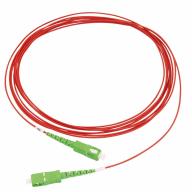 Jarretière optique SX SC/APC-SC/APC G.657A2 Ø1,6mm Rouge Lg 4,5m