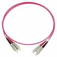 Cordon optique DX LC/PC-SC/PC OM4 Ø2,0mm Magenta Lg 2,0m