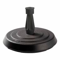 Pied de parasol rond lesté en béton noir 14kg