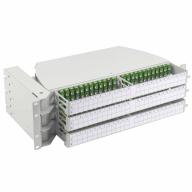 Tiroir 19" pivotant modulaire 3U 144FO SC/APC G.657A2 ouverture gauche