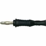 Fiche banane encliquetable à visser 4mm noire /Qté 10