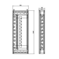 UPTEC - Répartiteur optique simple ODF - 2200x800x300mm