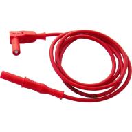 Cordon banane droit/coudé isolé 4mm rouge Lg 1m