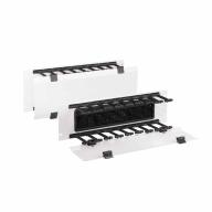 Guide câbles horizontal avec passe balais et couvercle 3U - métal