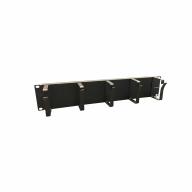Panneau 19" 2U pour rangement de cable avec anneaux - noir