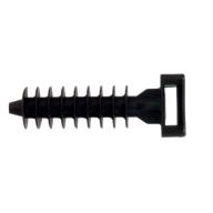 Embases à cheville noire TED® pour colliers de serrage - Lot de 100