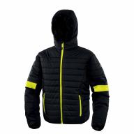 Doudoune matelassée anti-froid bleu noir / jaune T.L