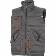 Gilet chaud matelassé multipoches gris/orange Evolution - T.XXL
