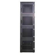 UPTEC - Baie 47U - 600x800 - 4 compartiments - double peau - Infrastructure 19 pouces professionnelle