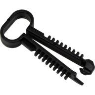 Pontet cheville ovale TED® noir Ø13 x 7mm - Quantité 200