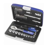 Coffret de clés à cliquet 1/4'' 6 pans 34 pièces