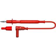 Cordon banane coudé 4mm/pointe touche rouge Lg 1m