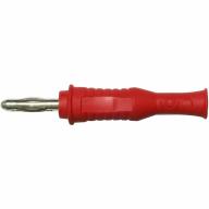 Fiche banane encliquetable à visser 4mm rouge - Sachet de 10