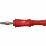 Fiche banane encliquetable à visser 4mm rouge /Qté 10