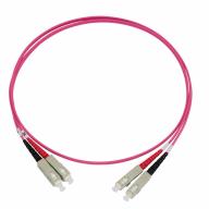 Cordon optique DX SC/PC-SC/PC OM4 Ø2,0mm Magenta Lg 1,0m