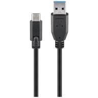 Cordon USB3.0 Type A vers USB-C 3.2 Gen1x1 - 5Gbps 4W - M/M - 3m