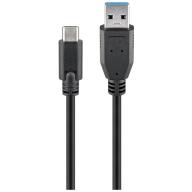 Cordon USB3.0 Type A vers USB-C 3.2 Gen1x1 - 5Gbps 4W - M/M - 3m