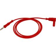 Cordon banane droit / coudé 4mm rouge Lg 1m