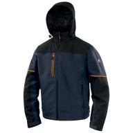 Blouson anti-froid à capuche rétractable marine/orange T.XL