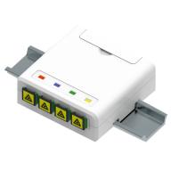 Boîtier PTO équipé 4 traversées SC/APC simplex à fixer sur RAIL DIN