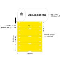 Étiquette non-adhésive BRADY BBP11/BBP12 B-7598 - 76,20 x 19,05mm Jaune - Boite de 1000