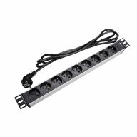 PDU 19" 1U multiprises 9 prises 2P+T avec voyant lumineux Lg 3m - Infrastructure 19 pouces professionnelle