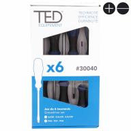 Jeu de 6 tournevis TED® - 3 plats et 3 Phillips