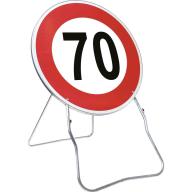 Panneau temp BK14 850 Cl.2 "Limite de vitesse 70km/h" + PL