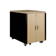 UPTEC v2 Baie insono. 17U L750 P1130 H1000 finit. bois 3 vent. Maple - Infrastructure 19 pouces professionnelle
